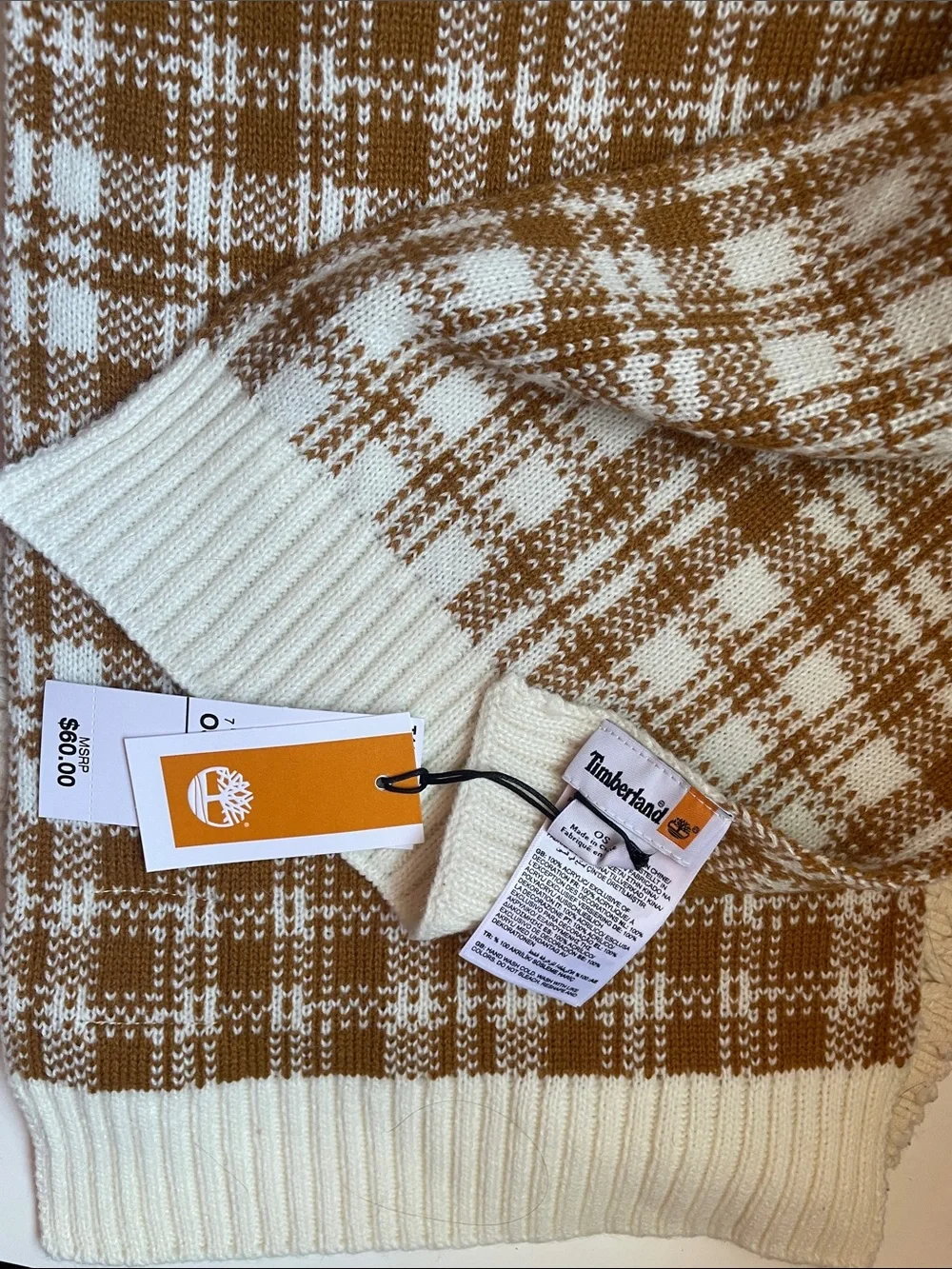 NWT TIMBERLAND PLAID SCARF